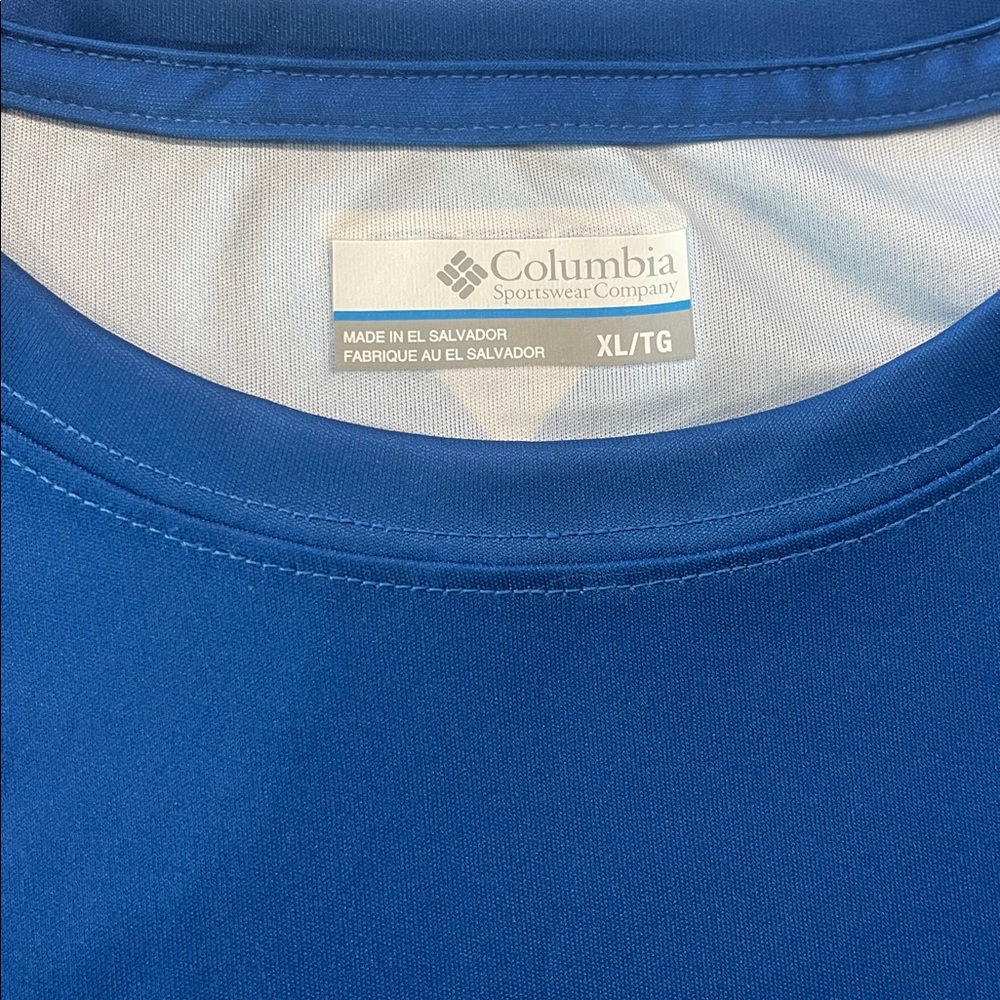 Men’s Columbia PFG Omni-Shade Blue Long Sleeve shirt XL/TG - Picture 3 of 6